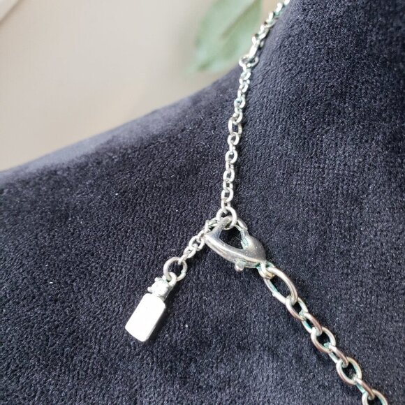 J Lo Womens Fashion Silver Link Chain Fringe Necklace Jewelry with Lobster Clasp - Picture 5 of 7